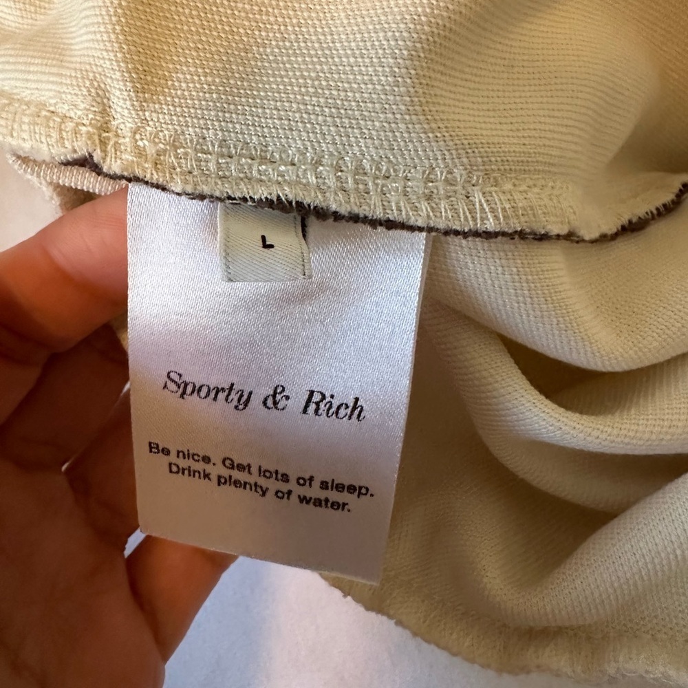 Sporty & Rich Action logo Track Pants - Milk/Cocoa Large - Picture 7 of 8